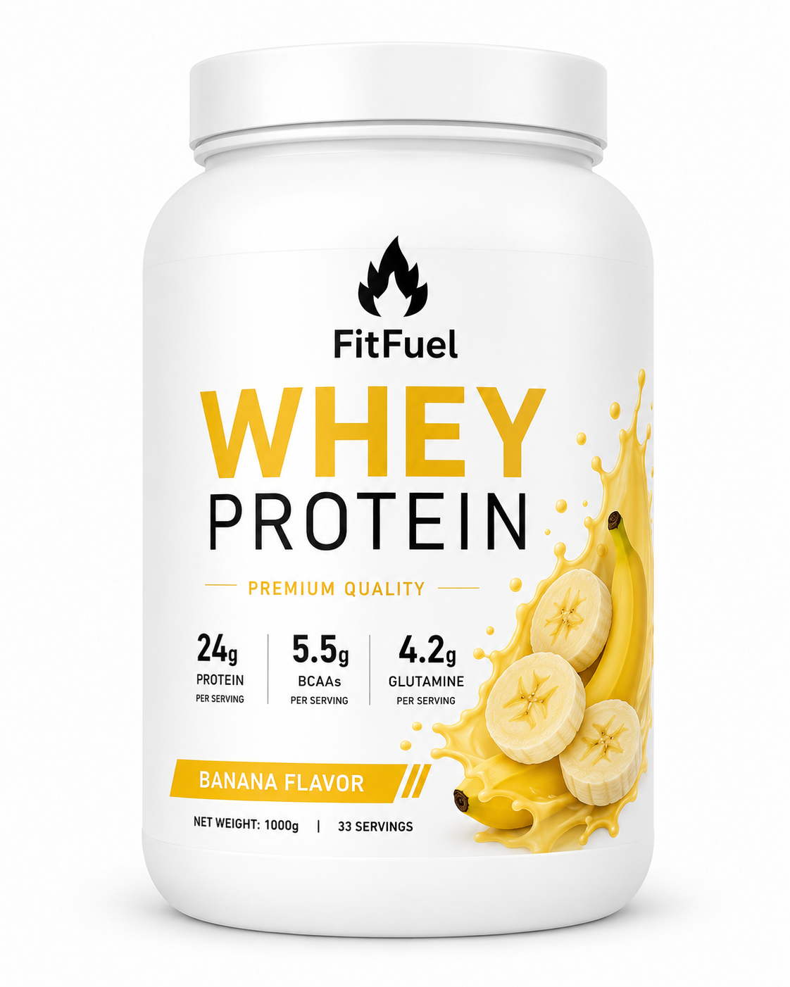 fitfuel whey protein – banana flavor fitfuel whey protein – banana flavor