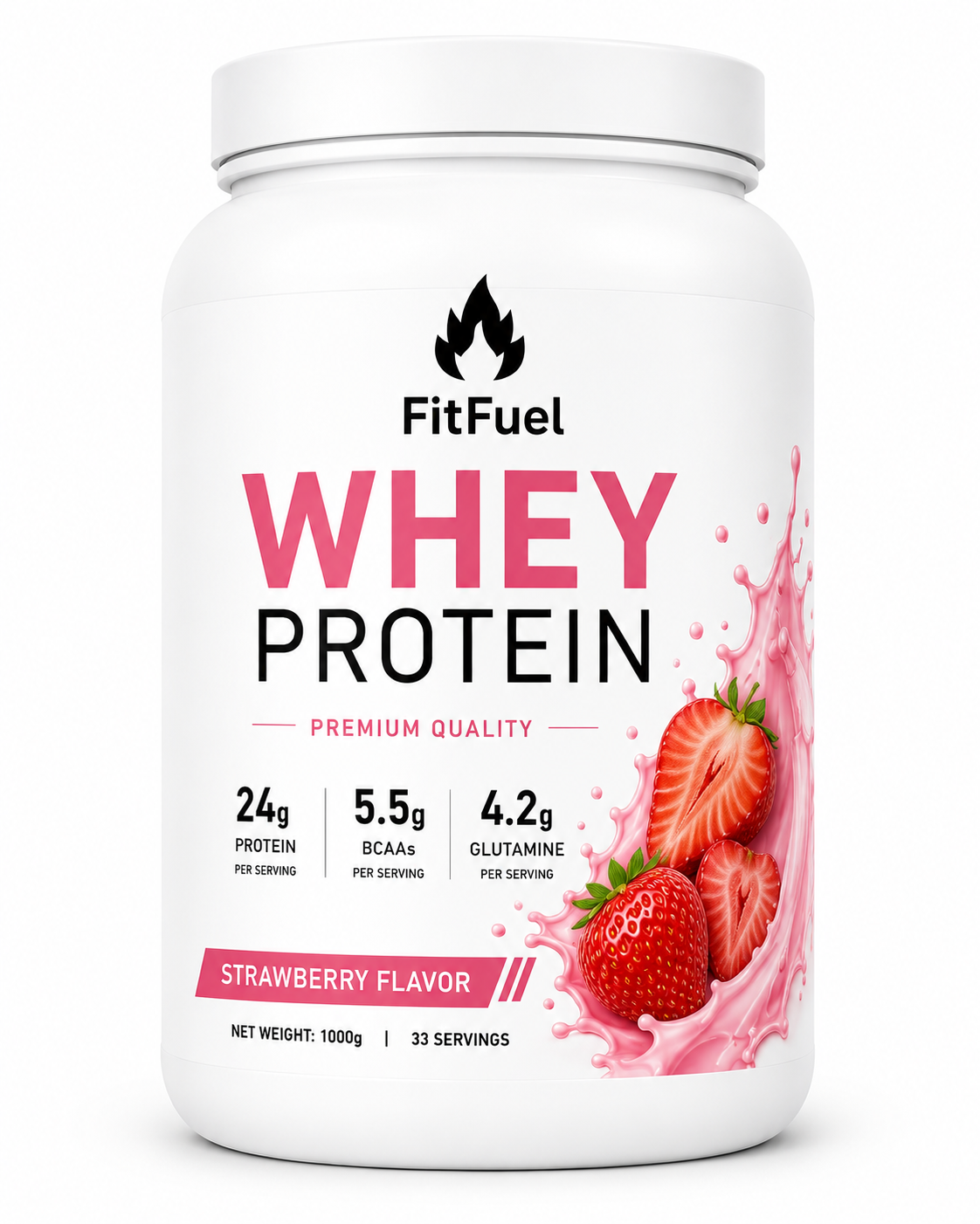 fitfuel whey protein – strawberry flavor fitfuel whey protein – strawberry flavor